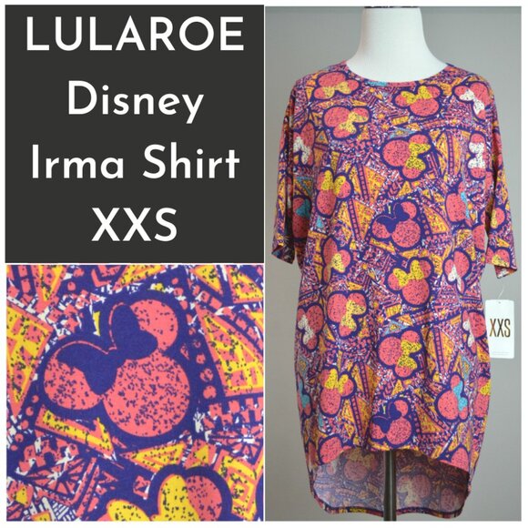 Disney Distressed Minnie Mouse Print Irma Top - Picture 1 of 2